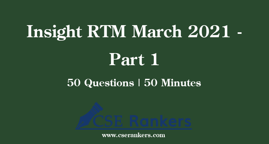 Insight RTM March 2021 - Part 1