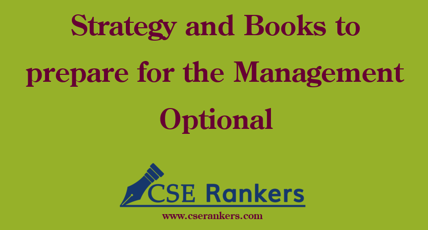 Strategy and Books to prepare for the Management Optional